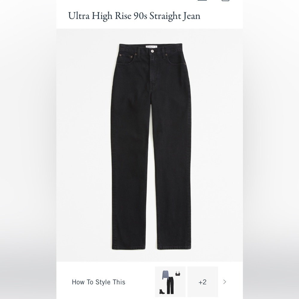 Abercrombie and Fitch Ultra High Rise 90’s Straight Jeans
